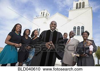 Stock Photography - african american 
reverend and parishioners 
in front of church. 
fotosearch - search 
stock photos, 
pictures, images, 
and photo clipart