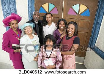Stock Photo - african american 
reverend and parishioners 
in front of church. 
fotosearch - search 
stock photos, 
pictures, images, 
and photo clipart