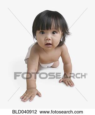 Stock Photo - asian baby crawling. 
fotosearch - search 
stock photos, 
pictures, images, 
and photo clipart