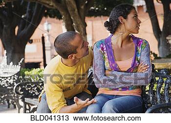 Stock Photo - hispanic couple 
arguing on park 
bench. fotosearch 
- search stock 
photos, pictures, 
images, and photo 
clipart