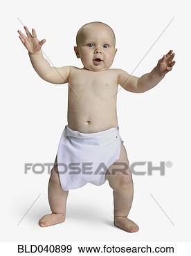 Stock Photograph - studio shot of 
baby standing. 
fotosearch - search 
stock photos, 
pictures, images, 
and photo clipart