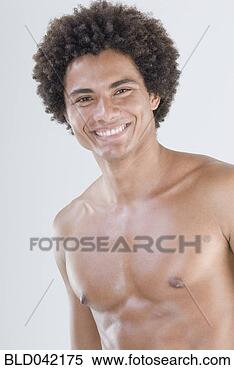 Stock Image - mixed race man 
with bare chest. 
fotosearch - search 
stock photos, 
pictures, images, 
and photo clipart