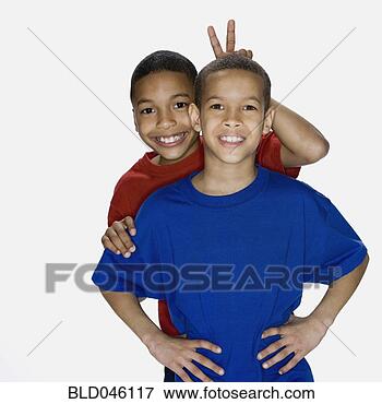 Picture - african american 
brothers being 
silly. fotosearch 
- search stock 
photos, pictures, 
images, and photo 
clipart