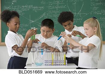 Stock Photograph - multi-ethnic children 
in science class. 
fotosearch - search 
stock photos, 
pictures, images, 
and photo clipart