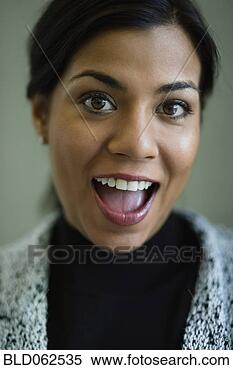 Stock Image - close up of indian 
woman with mouth 
open. fotosearch 
- search stock 
photos, pictures, 
images, and photo 
clipart