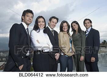 Stock Photo - hispanic co-workers 
standing in row. 
fotosearch - search 
stock photos, 
pictures, images, 
and photo clipart
