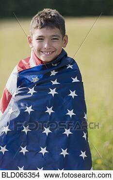 Stock Photo - mixed race boy 
wrapped in american 
flag. fotosearch 
- search stock 
photos, pictures, 
images, and photo 
clipart