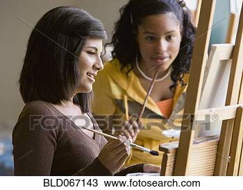 Stock Photo - students painting 
in art class. 
fotosearch - search 
stock photos, 
pictures, images, 
and photo clipart