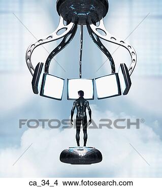 Stock Photo - man in futuristic 
hi-tech setting. 
fotosearch - search 
stock photos, 
pictures, images, 
and photo clipart