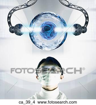 Stock Photo - scientist conducting 
hi-tech experiment. 
fotosearch - search 
stock photos, 
pictures, images, 
and photo clipart