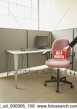 Stock Photography - businesswoman 
placing a help 
wanted signboard 
on an office chair. 
fotosearch - search 
stock photos, 
pictures, images, 
and photo clipart