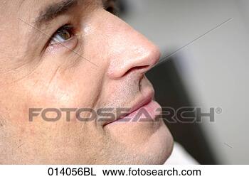 Stock Photo - close-up of male 
head in profile. 
fotosearch - search 
stock photos, 
pictures, images, 
and photo clipart