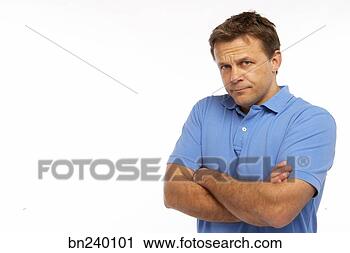 Stock Photography - frowning man with 
arms crossed. 
fotosearch - search 
stock photos, 
pictures, images, 
and photo clipart