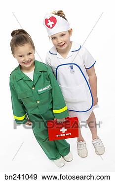 Stock Photograph - girls dressed 
as healthcare 
professionals. 
fotosearch - search 
stock photos, 
pictures, images, 
and photo clipart
