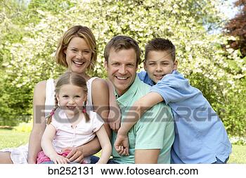 Stock Photography - family portrait 
outdoors. fotosearch 
- search stock 
photos, pictures, 
images, and photo 
clipart