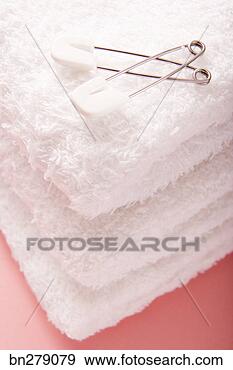 Stock Photograph - towels and safety 
pins. fotosearch 
- search stock 
photos, pictures, 
images, and photo 
clipart