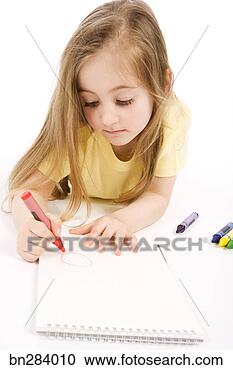 Stock Photography - girl drawing in 
notebook. fotosearch 
- search stock 
photos, pictures, 
images, and photo 
clipart