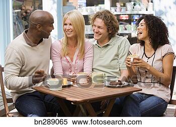 Stock Image - friends having 
coffee at mall. 
fotosearch - search 
stock photos, 
pictures, images, 
and photo clipart
