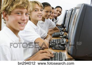 Stock Photo - students in computer 
lab. fotosearch 
- search stock 
photos, pictures, 
images, and photo 
clipart