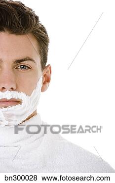 Stock Photo - man wearing shaving 
cream. fotosearch 
- search stock 
photos, pictures, 
images, and photo 
clipart