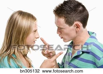 Stock Photo - boy and girl arguing. 
fotosearch - search 
stock photos, 
pictures, images, 
and photo clipart