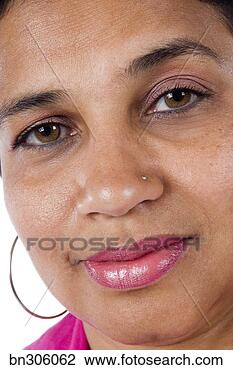Stock Photo - woman with nose 
ring. fotosearch 
- search stock 
photos, pictures, 
images, and photo 
clipart