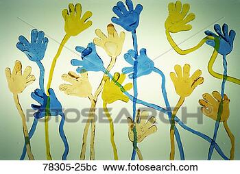 Stock Photography - blue and yellow 
hand streamers. 
fotosearch - search 
stock photos, 
pictures, images, 
and photo clipart