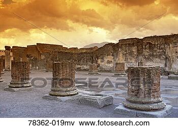 Picture - columns and settlement 
structures, pompeii, 
italy. fotosearch 
- search stock 
photos, pictures, 
images, and photo 
clipart
