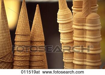 Stock Photo - stacks of ice 
cream cones. fotosearch 
- search stock 
photos, pictures, 
images, and photo 
clipart