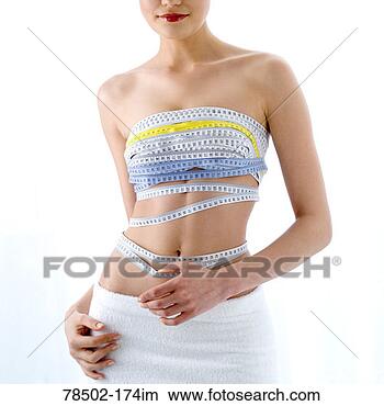 Stock Photo - woman wearing 
measuring tape. 
fotosearch - search 
stock photos, 
pictures, images, 
and photo clipart