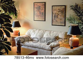Picture - living room with 
sofa and tables. 
fotosearch - search 
stock photos, 
pictures, images, 
and photo clipart