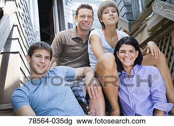 Stock Photo - portrait of gay 
couples sitting 
on steps. fotosearch 
- search stock 
photos, pictures, 
wall murals, images, 
and photo clipart