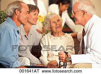 Stock Photo - couple and elderly 
woman talking 
to a doctor. fotosearch 
- search stock 
photos, pictures, 
images, and photo 
clipart