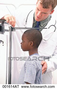 Stock Photo - doctor measuring 
boy's height. 
fotosearch - search 
stock photos, 
pictures, images, 
and photo clipart