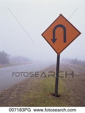 Stock Photo - sign, sharp turn. 
fotosearch - search 
stock photos, 
pictures, images, 
and photo clipart