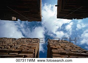 Stock Photo - looking up through 
stacks of lumber. 
fotosearch - search 
stock photos, 
pictures, images, 
and photo clipart
