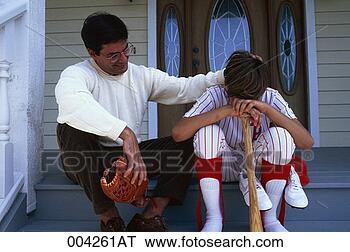 Stock Photo - father consoling 
baseball player 
son on the porch. 
fotosearch - search 
stock photos, 
pictures, images, 
and photo clipart