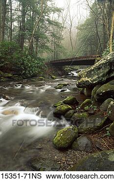 Stock Photo - wooden footbridge 
over roaring fork 
river,  great 
smoky mountain. 
fotosearch - search 
stock photos, 
pictures, images, 
and photo clipart