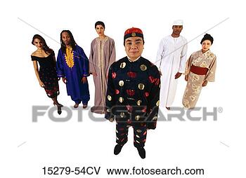 Stock Photo - a row of people, 
different ethnicity's. 
fotosearch - search 
stock photos, 
pictures, images, 
and photo clipart