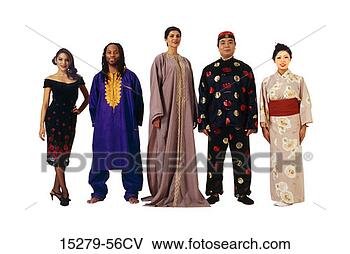 Stock Photo - a row of people, 
different ethnicity's. 
fotosearch - search 
stock photos, 
pictures, images, 
and photo clipart