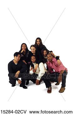 Stock Photo - young adults, 
group portrait. 
fotosearch - search 
stock photos, 
pictures, images, 
and photo clipart