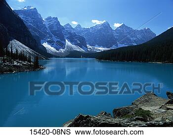 Stock Photo - moraine lake, 
banff national 
park, alberta, 
canada. fotosearch 
- search stock 
photos, pictures, 
images, and photo 
clipart