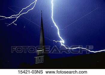 Stock Photo - lightning over 
church steeple. 
fotosearch - search 
stock photos, 
pictures, images, 
and photo clipart