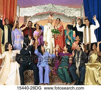 Stock Photo - indian wedding 
party, in front 
of taj mahal backdrop. 
fotosearch - search 
stock photos, 
pictures, images, 
and photo clipart