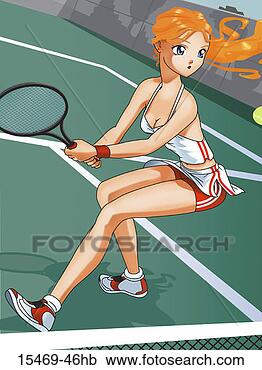 Stock Illustration - tennis player. 
fotosearch - search 
clipart, illustration, 
drawings and vector 
eps graphics images