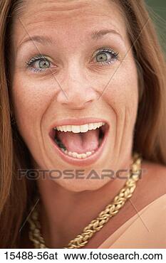 Stock Photo - excited woman. 
fotosearch - search 
stock photos, 
pictures, images, 
and photo clipart