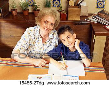 Stock Photo - woman helping 
boy with homework. 
fotosearch - search 
stock photos, 
pictures, images, 
and photo clipart