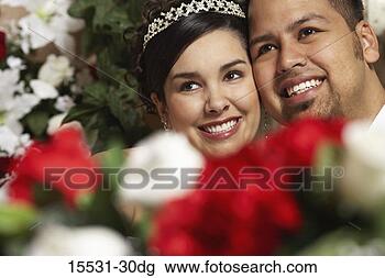 Banco de Imagem - feliz,  noiva, 
 noivo. fotosearch 
- busca de fotos, 
imagens e clipart