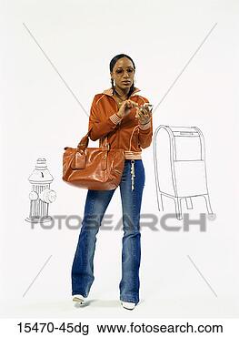 Stock Photo - woman with purse 
and pda. fotosearch 
- search stock 
photos, pictures, 
images, and photo 
clipart