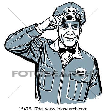 Clip Art - serviceman tips 
his hat. fotosearch 
- search clipart, 
illustration, 
drawings and vector 
eps graphics images
